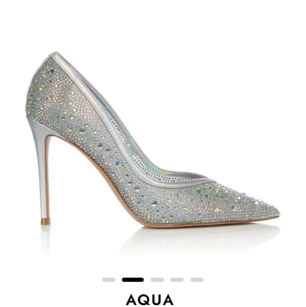 X Wicked Rhinestone Embellished Pumps - Silver